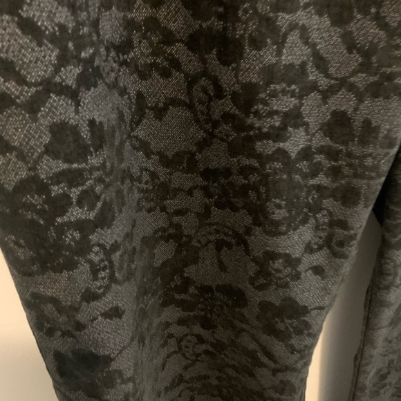 Vintage 90s-Y2K- Black Lace Wide Leg Jeans.Grunge - Picture 6 of 15